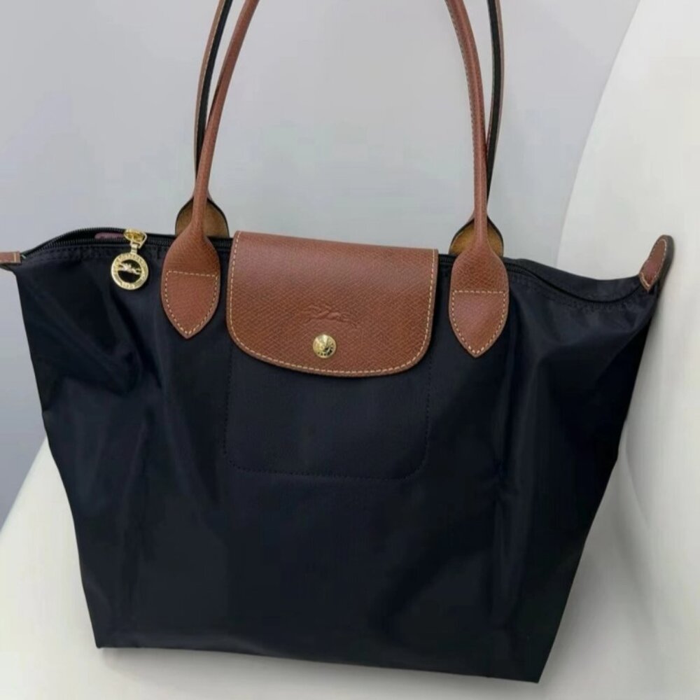 Longchamp single-shoulder nylon folding handbag